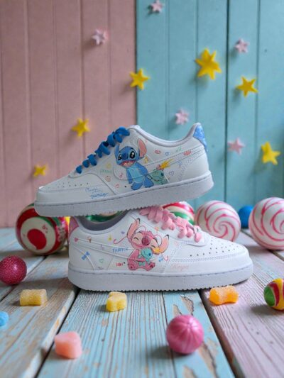 Stich & Angel candy Χειροποίητα Custom Sneakers