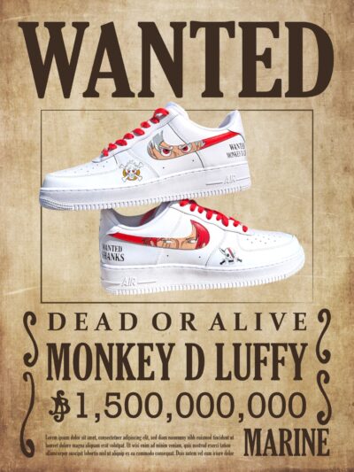 Custom One Piece Παπούτσια – Luffy & Shanks “Wanted”
