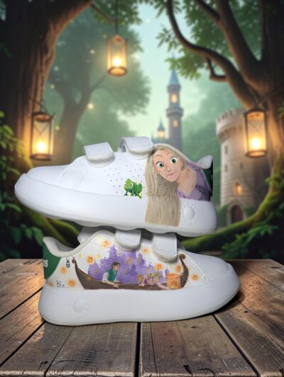 Ζωγραφισμένα Παιδικά Adidas εμπνευσμένα από τη Rapunzel