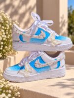 bridal air force blue pearl butterfly